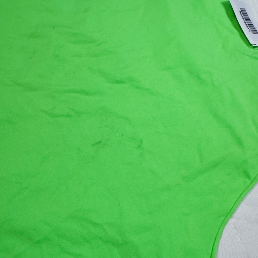 SKIMS Essential Bodysuit One Shoulder‎ Neon Green Highlighter Sz 4X/5X - Picture 2 of 8